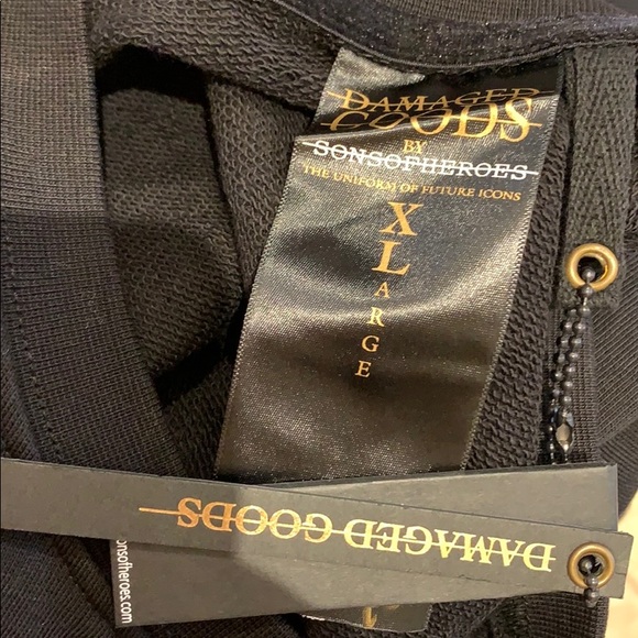 DAMAGED GOODS by Sons of Heroes Black Sweatshirt XL - Picture 6 of 6